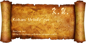 Kokas Urbána névjegykártya